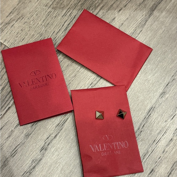 Valentino rockstud Black Ankle Boots with Studded Heel - Picture 10 of 11